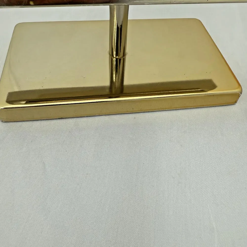 West Emory Two Sided Gold 6 X 8.25” Vanity Mirror